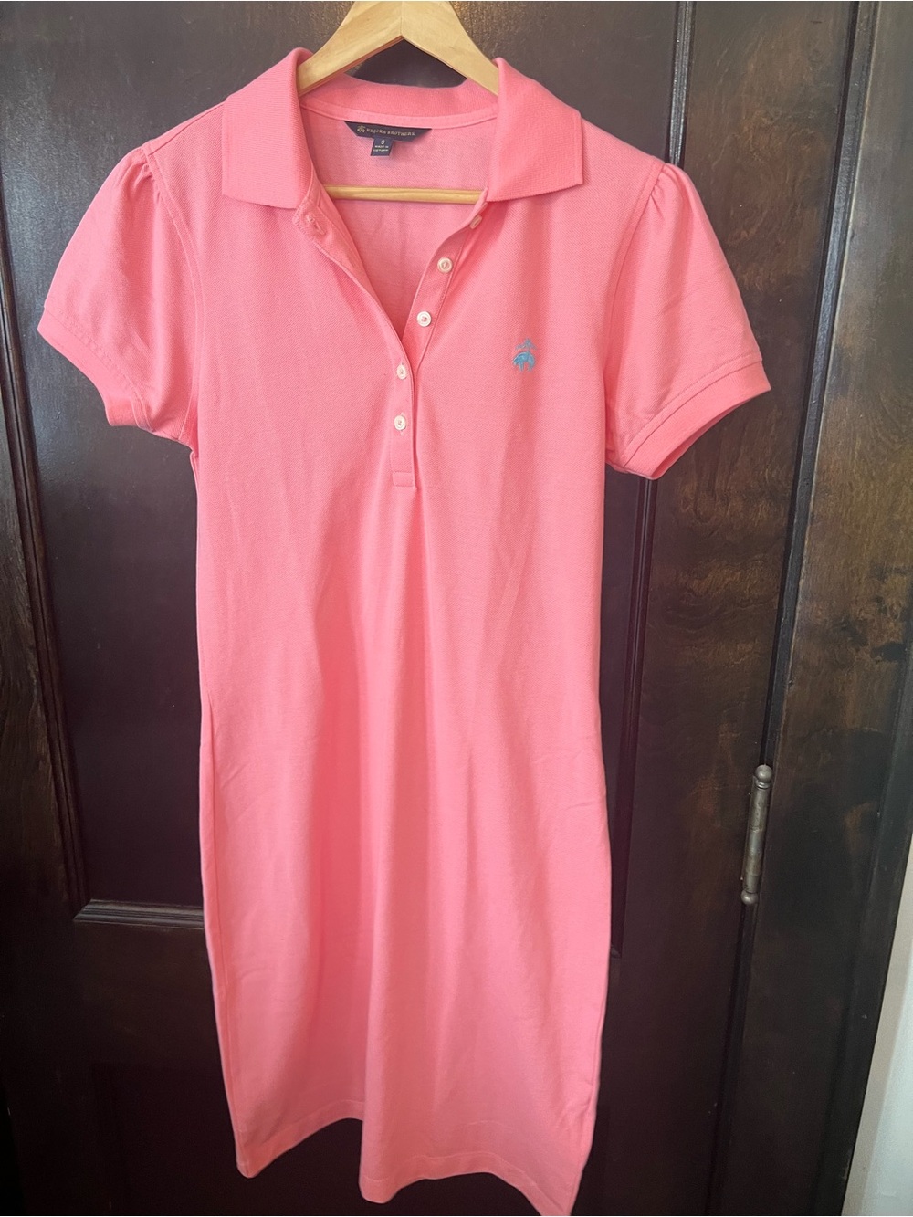 Brooks Brothers Coral Pink Polo Midi Dress